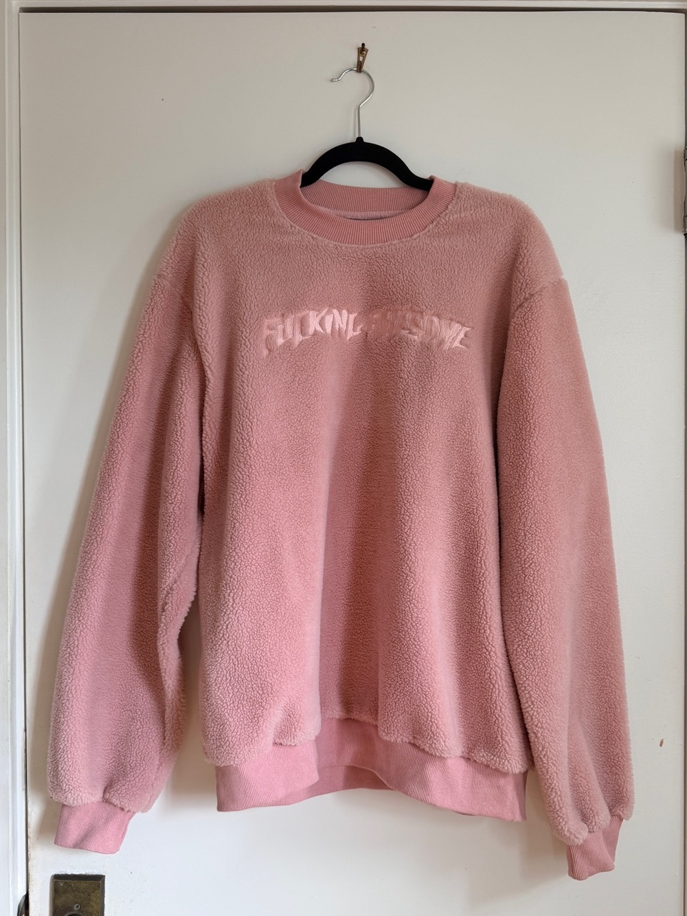 FA Plush Pink Sherpa Crewneck Sweatshirt